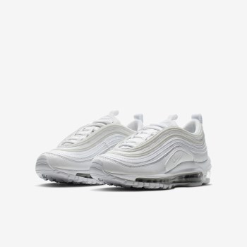 Nike Air Max 97 - Nagyobb Gyerek Air Max Trainers - Fehér/Metal Titán/Fehér